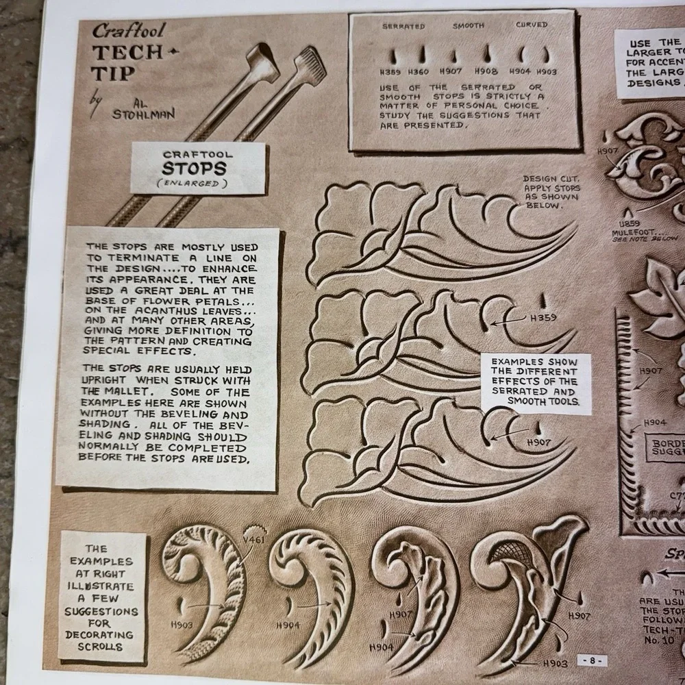 Craftool Tech Tips by Al Stohlman Leathercraft Carving Tooling Stamping